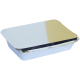 Set 100 tavite din aluminiu, capac inclus, rezistente la temperaturi ridicate, 21 x 14 x 4 CM